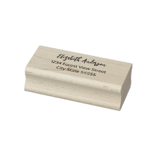 Cursive Script Scribble Font Name Return Address Rubber Stamp