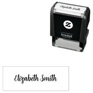 Cursive Script Signature Name Template Self-inking Stamp