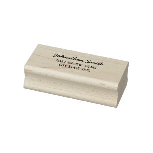 Cursive Signature Look Script Name Return Address Rubber Stamp