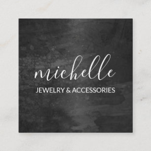 Cursive Sophisticated Square Business Card