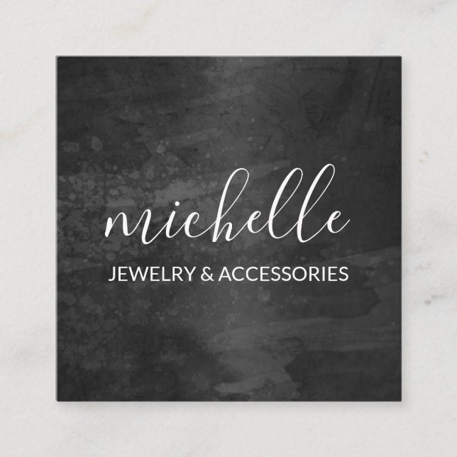 Cursive Sophisticated Square Business Card (Front)