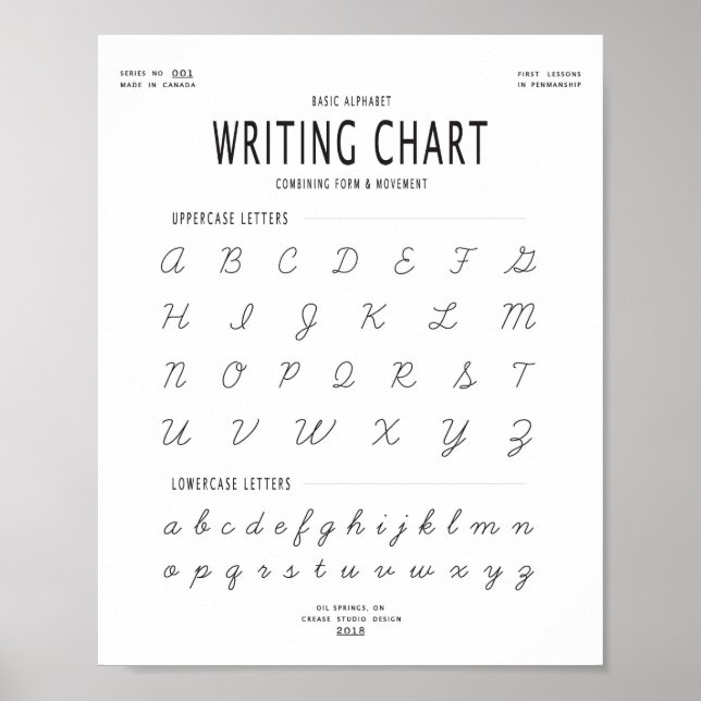 Cursive Writing Chart (Front)