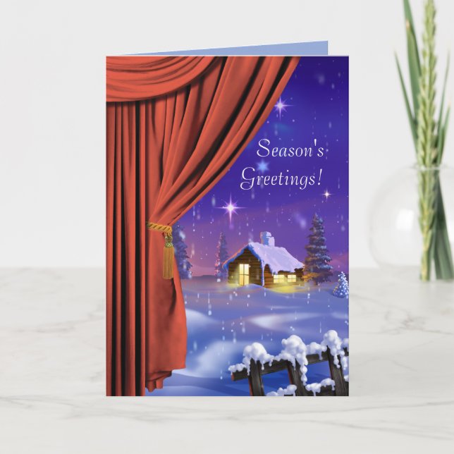 Curtain Fantasy Corporate Greeting Card (Front)