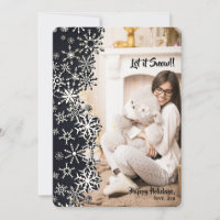Curtain of Snow Photo Holiday Card