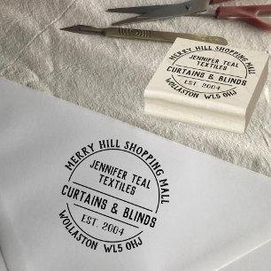 Curtains & Blinds Rubber Stamp