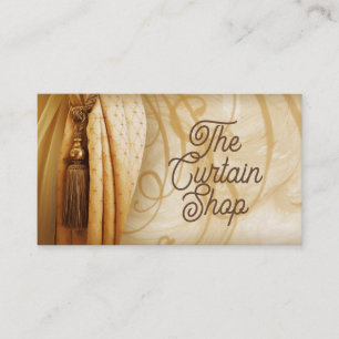 Curtains Treatment Vintage Business Card