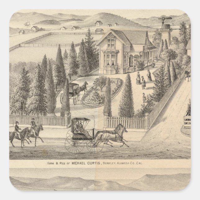 Curtis farm, Poirier Tract Square Sticker (Front)