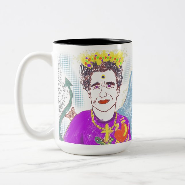 Curtis the Mysterious Two-Tone Coffee Mug (Left)