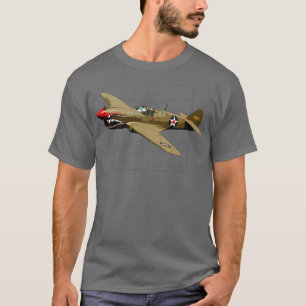 Curtiss P40 Warhawk WW2 Fighter Plane T-Shirt