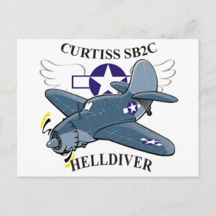 curtiss sb2c helldiver postcard
