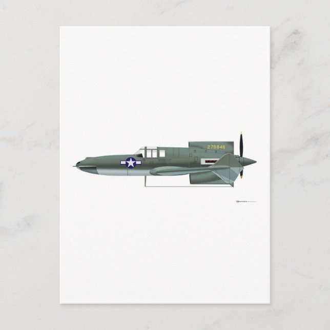 Curtiss XP-55 Ascender Postcard (Front)