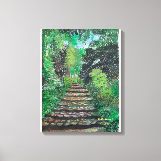 Curug Semirang Stretched Canvas Print (Front)