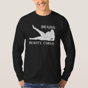 Curvalicious Brains Beauty Curve Curvy Lady Curves T-Shirt