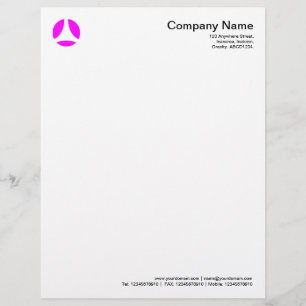 Curve Ball - Magenta Personalized Letterhead
