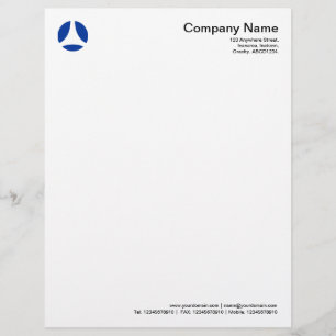 Curve Ball - Navy Blue Letterhead Template