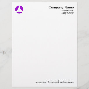 Curve Ball - Purple Personalised Letterhead