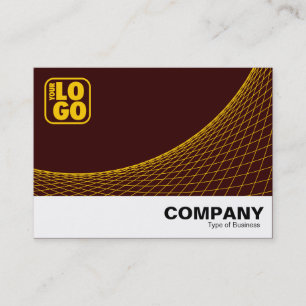 Curve Footed - Amber on Dark Brown Business Card