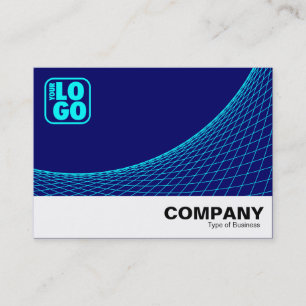 Curve Footed - Cyan with Deep Navy Business Card