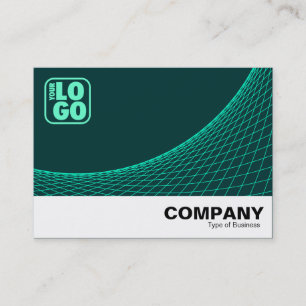 Curve Footed - Turquoise On Dk Green Business Card