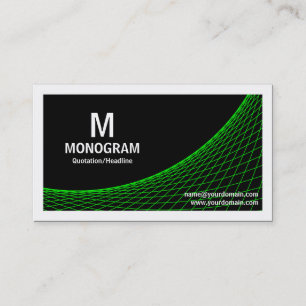 Curve II - Silver Grey on Black Business Card