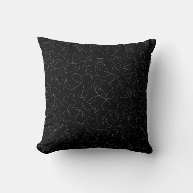 Curve Lines (White) Cushion (Front)
