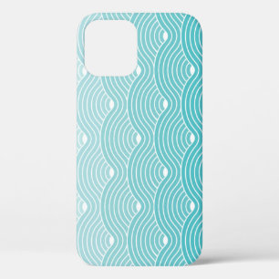 Curve Waves: Vintage Geometric Pattern iPhone 12 Case
