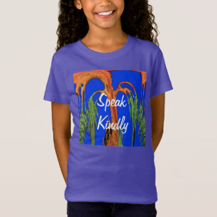 Curved Acacia with Kaleidoscopic Leaves Art Print T-Shirt
