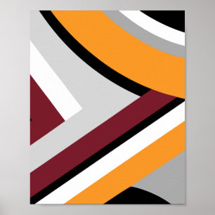 Curved and Angular Abstract Design Poster