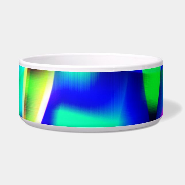 Curved and very colourful shapes, green prevails (Front)