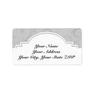 Curved Art Deco Diva in Silver Grey Label