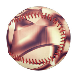 Curved brownish red or burgundy shapes, beige tone baseball