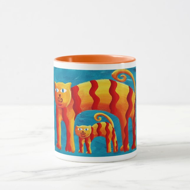 Curved Cats Mug (Center)