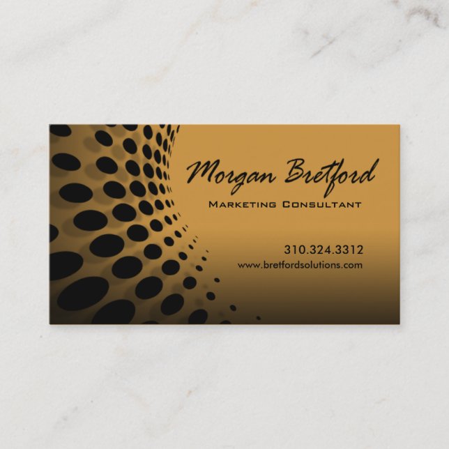 Curved Dots Marketing Consultant PR Image Director Business Card (Front)