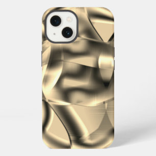 Curved khaki or beige shapes, with luminous tones iPhone 13 case