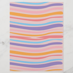 Curved Lined Scrapbook Paper