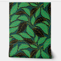 Curved lines Branches Leaves Black G622
