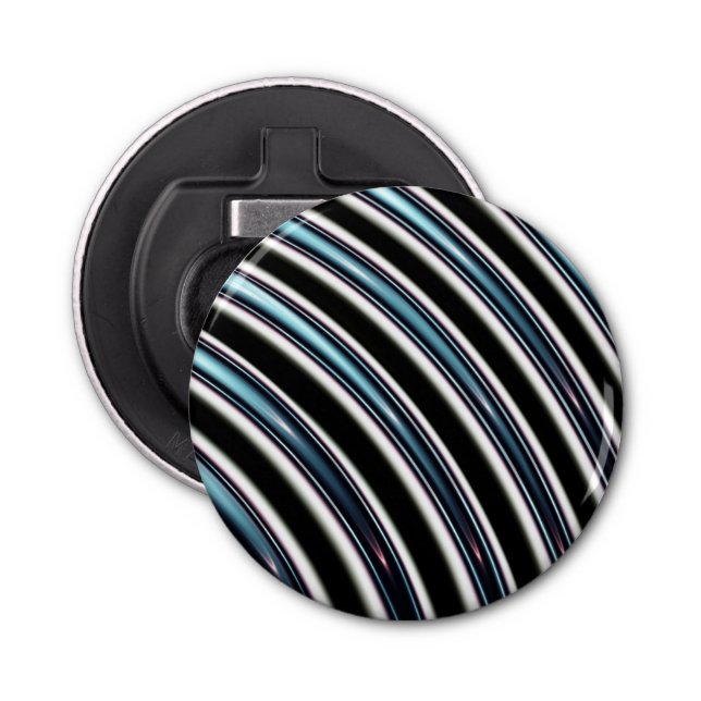 Curved Lines Close Up Of A Fractal Bottle Opener (Front)