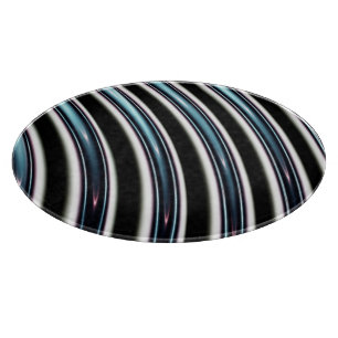 Curved Lines Close Up Of A Fractal Cutting Board