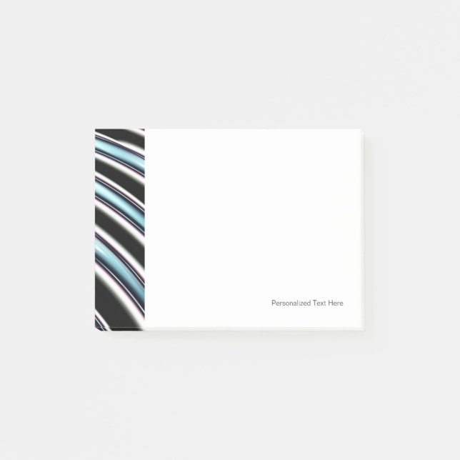 Curved Lines Close Up Of A Fractal Post-it Notes (Front)