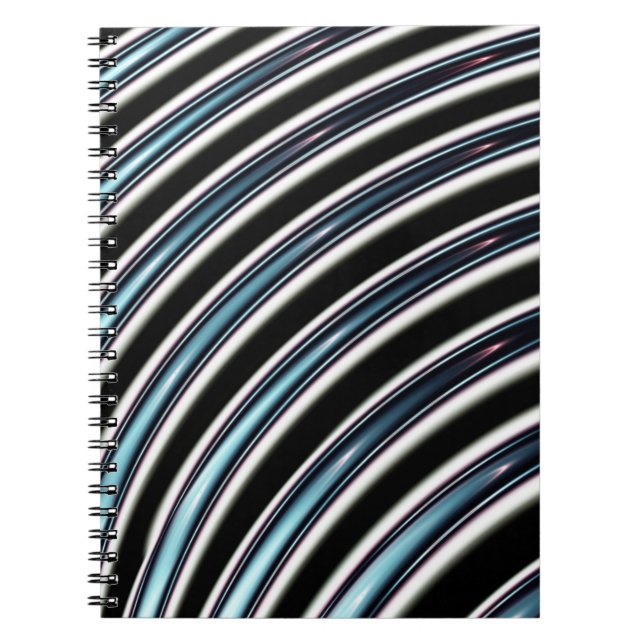 Curved Lines Close Up Of A Fractal Spiral Notebook (Front)