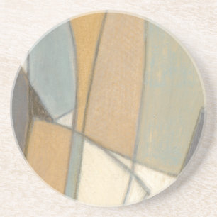 Curved Lines & Muted Earth Tones Coaster