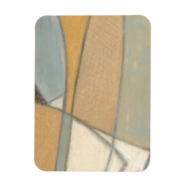 Curved Lines & Muted Earth Tones Magnet (Vertical)