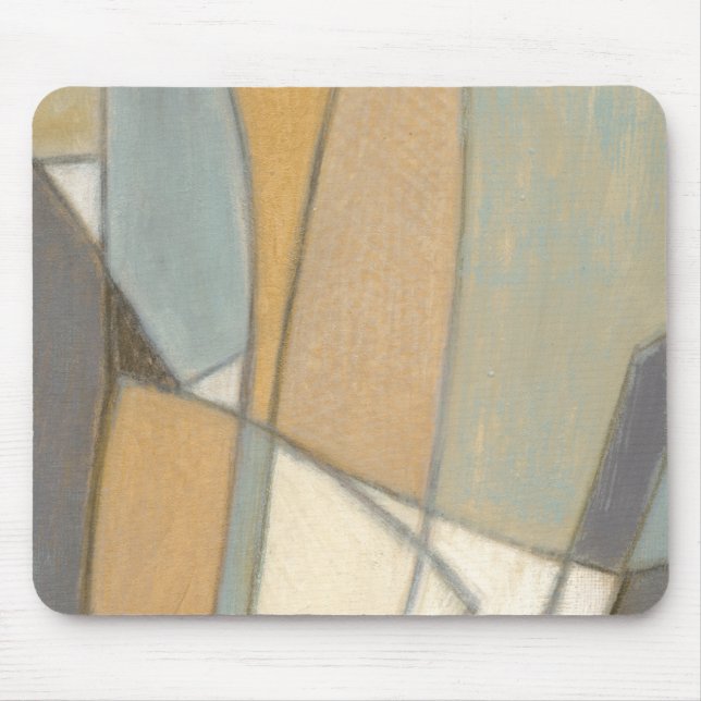 Curved Lines & Muted Earth Tones Mouse Pad (Front)