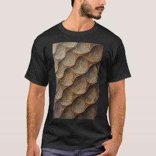 Curved Mosaic Tile Pattern: Earthy Geometry T-Shirt