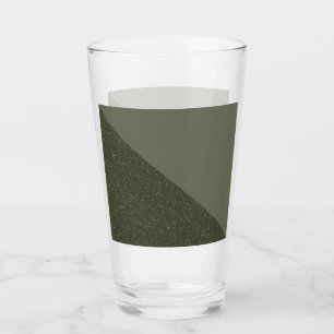 Curved Moss Green Pint Glass Design