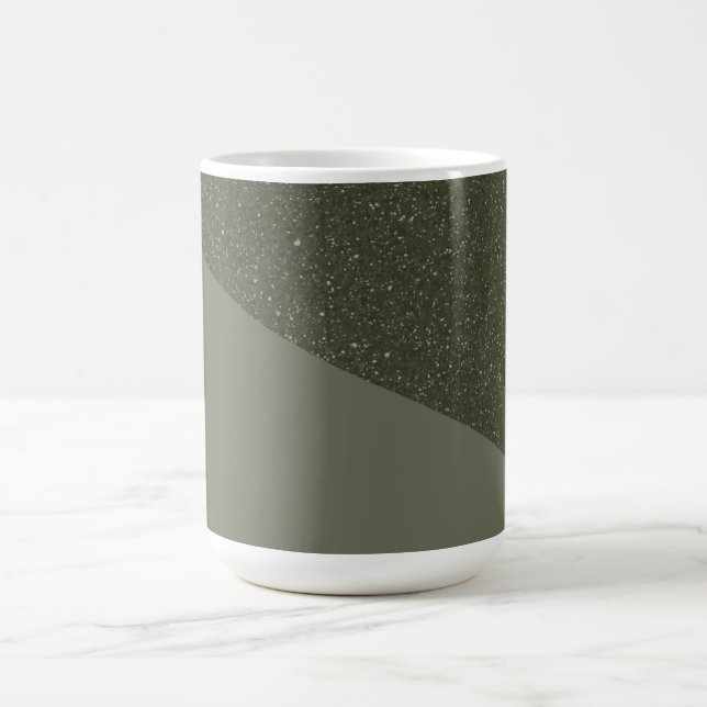 Curved Moss Green Texture Mug (Center)