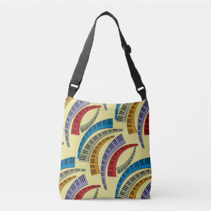 Curved Piano Keys Crossbody Bag