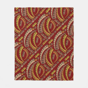 Curved Piano Keys Fleece Blanket