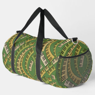 Curved Piano Keys Pattern Duffle Bag