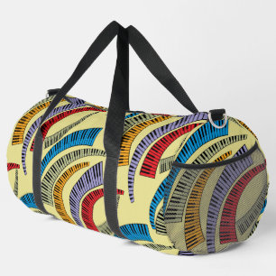 Curved Piano Keys Pattern Duffle Bag
